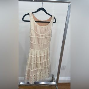 Like new Alaia cream sleeveless dress